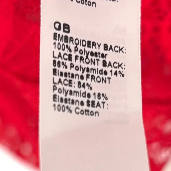 NWT Aubade Flowermania Lace Bodysuit Racerback Sheer Red Stretch Cheeky Size S - Picture 5 of 15